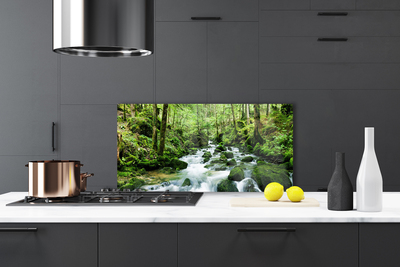 Painel vidro cozinha Rio Cachoeiras Riacho Florestal