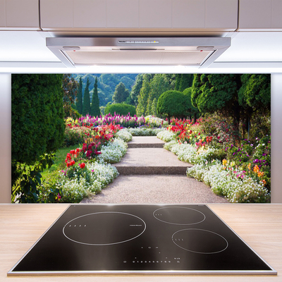 Painel vidro cozinha Parque Flores Escadas Jardim