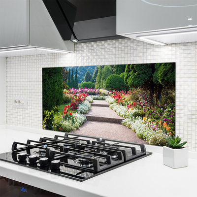 Painel vidro cozinha Parque Flores Escadas Jardim