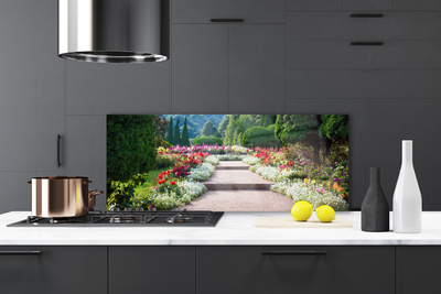 Painel vidro cozinha Parque Flores Escadas Jardim