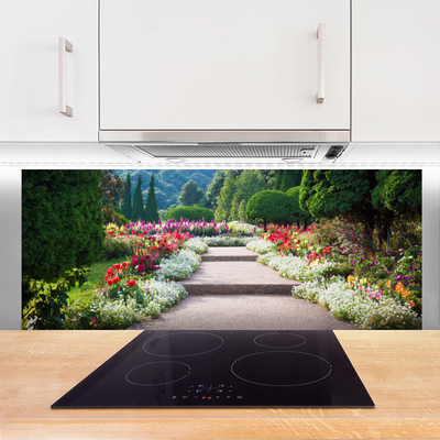 Painel vidro cozinha Parque Flores Escadas Jardim