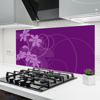 Painel cozinha Arte de flores abstratas