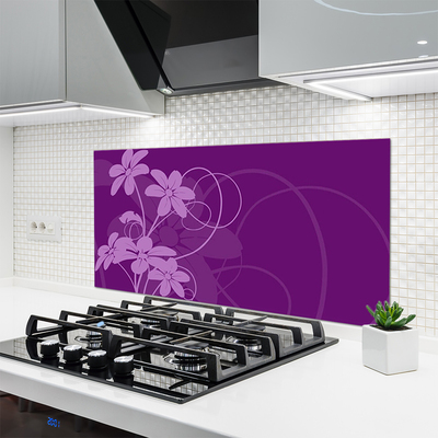 Painel cozinha Arte de flores abstratas
