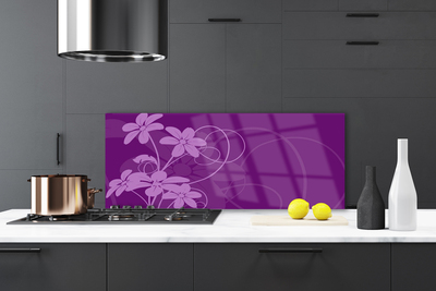 Painel cozinha Arte de flores abstratas