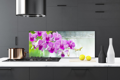 Painel cozinha Orquídeas Gotas Natureza