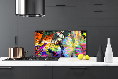 Painel cozinha Penas de borboletas abstratas