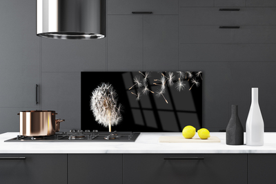 Painel vidro cozinha Gotas de flor de dente-de-leão