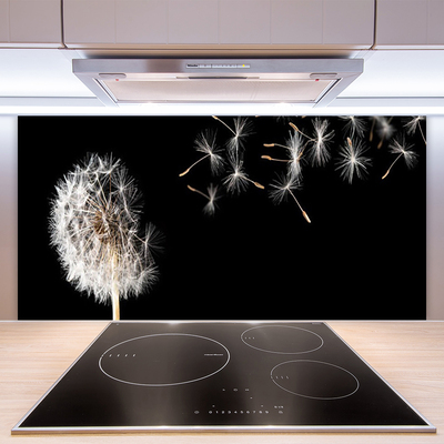 Painel vidro cozinha Gotas de flor de dente-de-leão