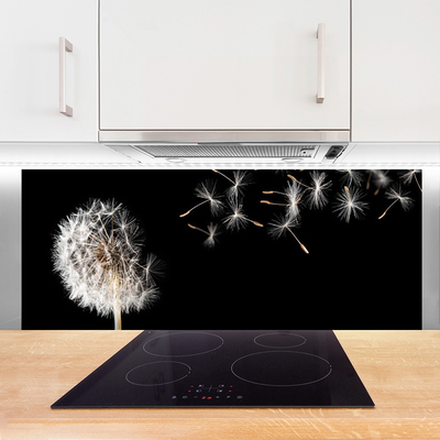 Painel vidro cozinha Gotas de flor de dente-de-leão