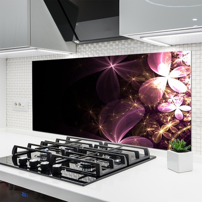 Painel cozinha Arte Abstrata de Flores