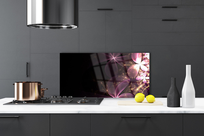 Painel cozinha Arte Abstrata de Flores