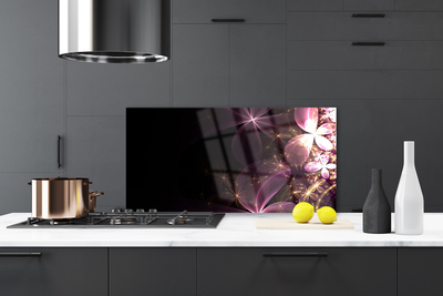 Painel cozinha Arte Abstrata de Flores
