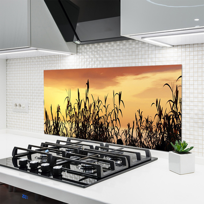Painel cozinha Folhas Sunset Meadow Field