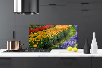 Painel cozinha Flores Jardim Tulipas