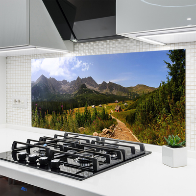 Painel cozinha Montanhas Montanhas Estrada Natureza Prado