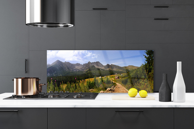 Painel cozinha Montanhas Montanhas Estrada Natureza Prado