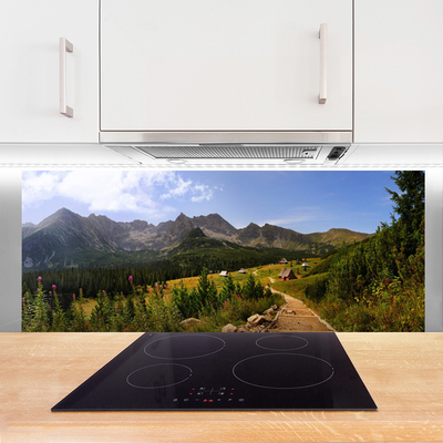Painel cozinha Montanhas Montanhas Estrada Natureza Prado