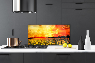 Painel cozinha Flores de girassóis do prado