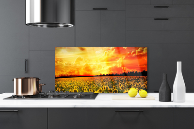 Painel cozinha Flores de girassóis do prado