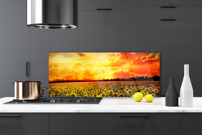 Painel cozinha Flores de girassóis do prado