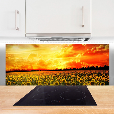 Painel cozinha Flores de girassóis do prado