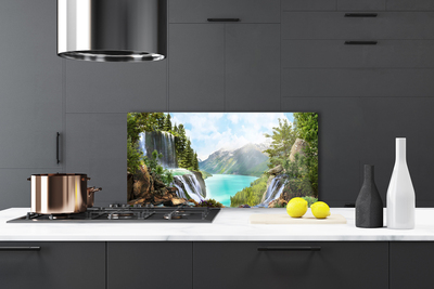 Painel vidro cozinha Montanhas da Cachoeira da Baía