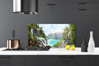 Painel vidro cozinha Montanhas da Cachoeira da Baía