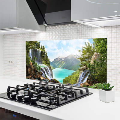 Painel vidro cozinha Montanhas da Cachoeira da Baía