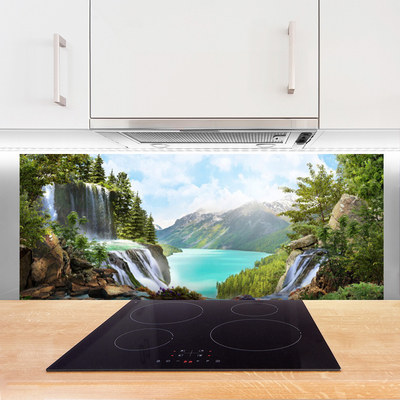 Painel vidro cozinha Montanhas da Cachoeira da Baía