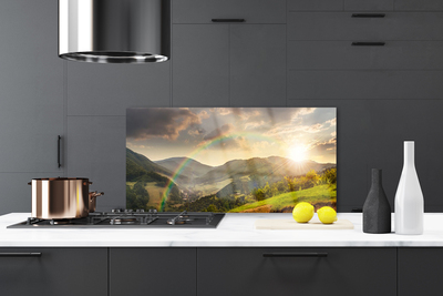 Painel cozinha Pôr do sol nas montanhas Meadow