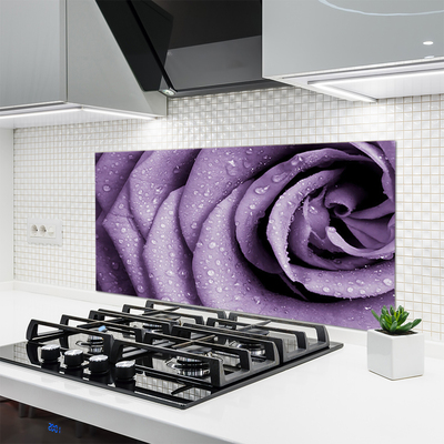 Painel cozinha Planta de flor de rosa