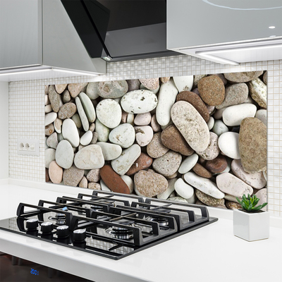Painel vidro cozinha Pedras Seixos Decorativos