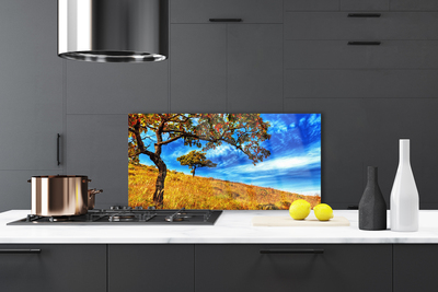 Painel vidro cozinha Árvore do Prado Natureza Planta