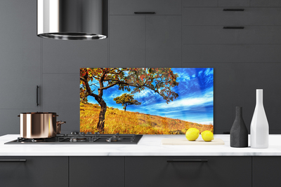 Painel vidro cozinha Árvore do Prado Natureza Planta