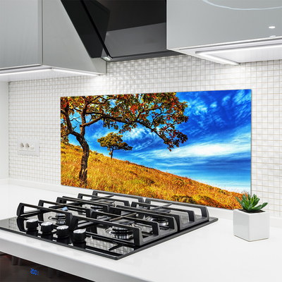 Painel vidro cozinha Árvore do Prado Natureza Planta