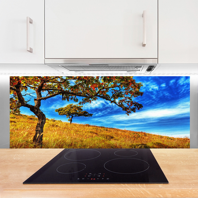 Painel vidro cozinha Árvore do Prado Natureza Planta