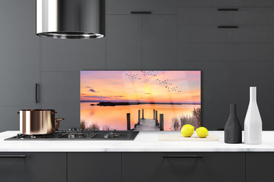 Painel cozinha Píer Sunset Lake
