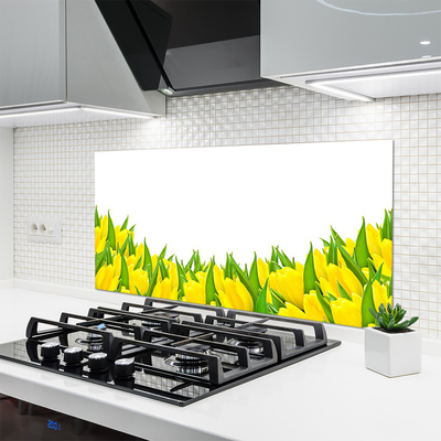 Painel vidro cozinha Flores Natureza Tulipas
