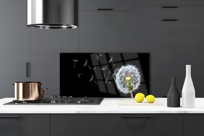 Painel vidro cozinha Flores de dente-de-leão Natureza