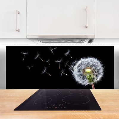 Painel vidro cozinha Flores de dente-de-leão Natureza