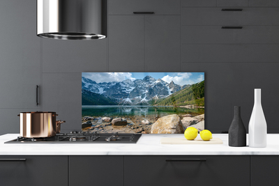 Painel vidro cozinha Montanhas Floresta Lago Tatra Montanhas