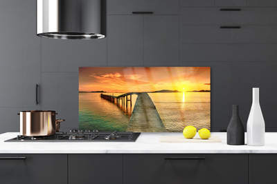 Painel vidro cozinha Paisagem da Ponte do Mar e do Sol
