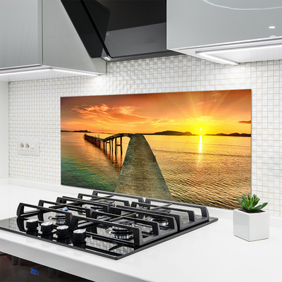 Painel vidro cozinha Paisagem da Ponte do Mar e do Sol