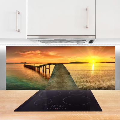 Painel vidro cozinha Paisagem da Ponte do Mar e do Sol