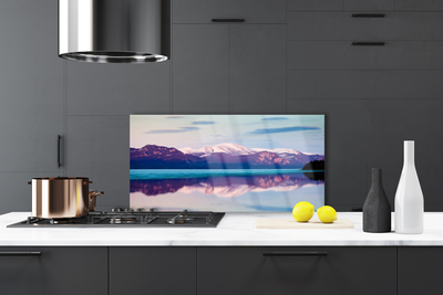 Painel vidro cozinha Paisagem de lagos e montanhas