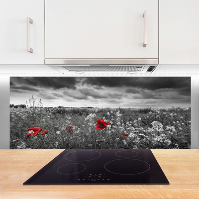 Painel cozinha Paisagem de flores do prado