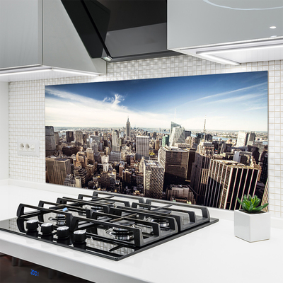Painel vidro cozinha Arranha-céus da cidade Edifícios