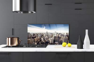 Painel vidro cozinha Arranha-céus da cidade Edifícios