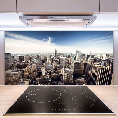 Painel vidro cozinha Arranha-céus da cidade Edifícios