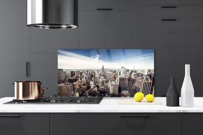 Painel vidro cozinha Arranha-céus da cidade Edifícios